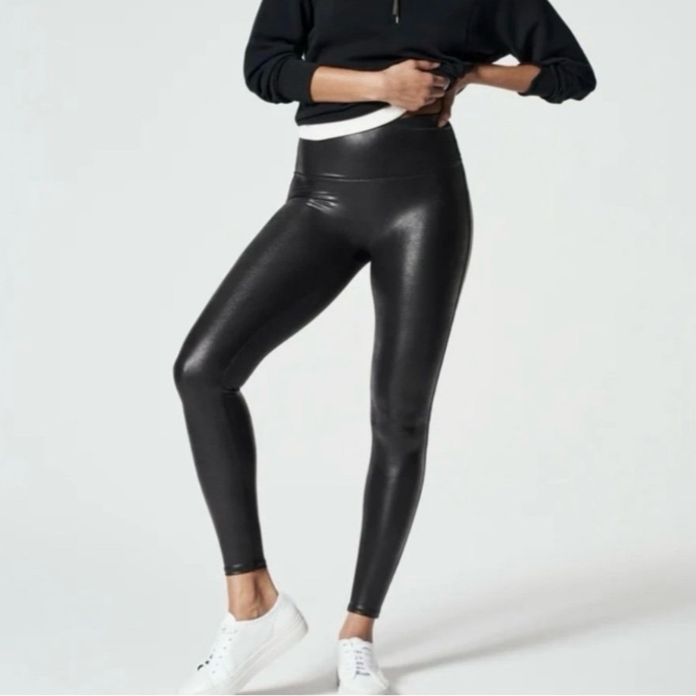 SPANX Shiny Black Leggings